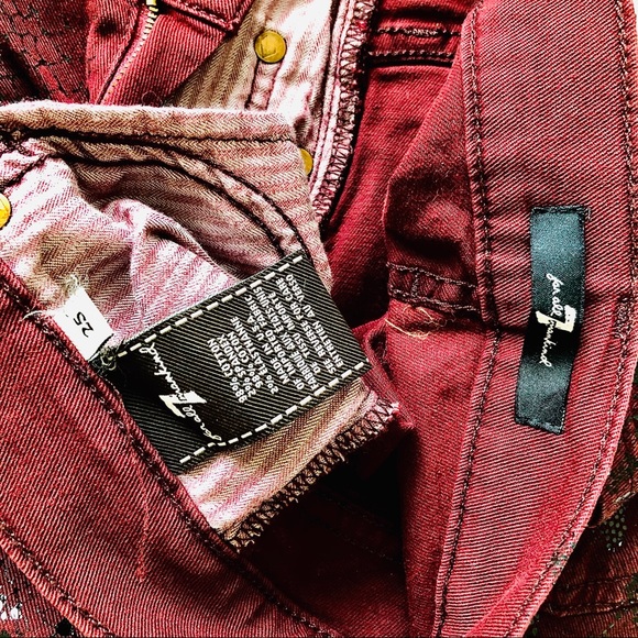 7 For All Mankind snakeskin embossed pants - Picture 3 of 3